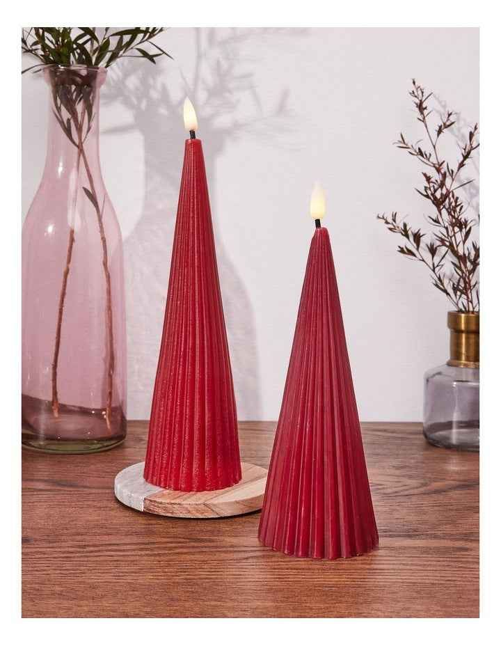 Let's Get Lit Linea LED Cone Candle 7x22cm