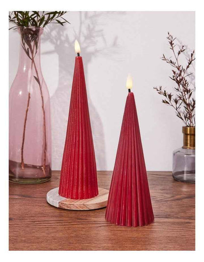 Let's Get Lit Linea LED Cone Candle 7x22cm