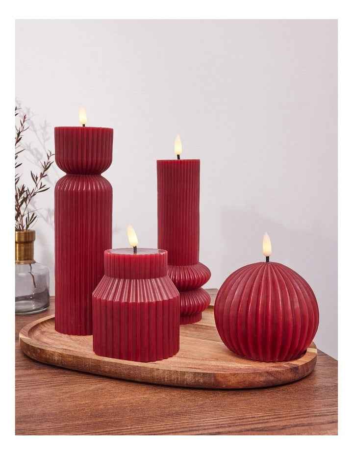 Let's Get Lit Linea LED Ball Candle 10x9cm