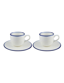 Cafe Demi Cup And Saucer 85ml Set of 2 in White