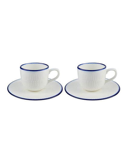 Cafe Demi Cup And Saucer 85ml Set of 2 in White