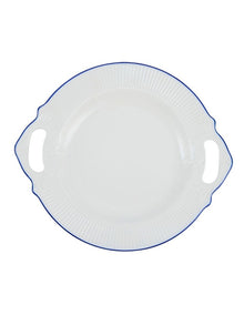 Handled Oval Platter 32x28cm in White
