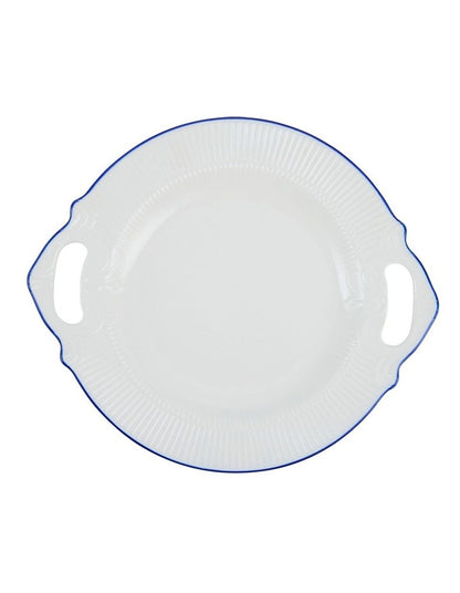 Handled Oval Platter 32x28cm in White