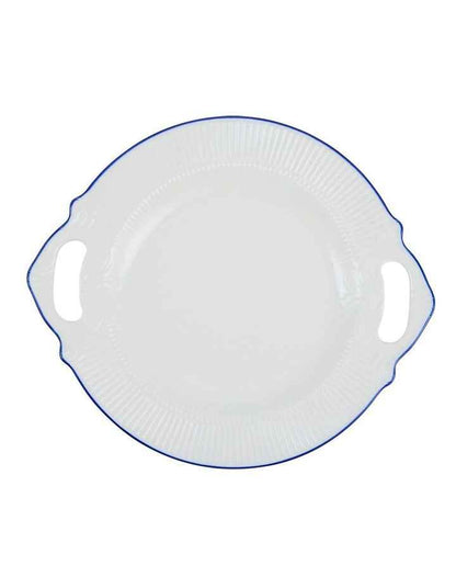 Handled Oval Platter 32x28cm in White