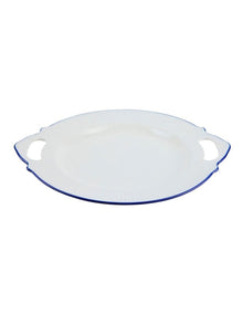 Handled Oval Platter 32x28cm in White