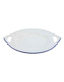 Handled Oval Platter 32x28cm in White