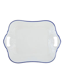 Handled Rectangular Platter 32x23cm in White