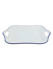 Handled Rectangular Platter 32x23cm in White