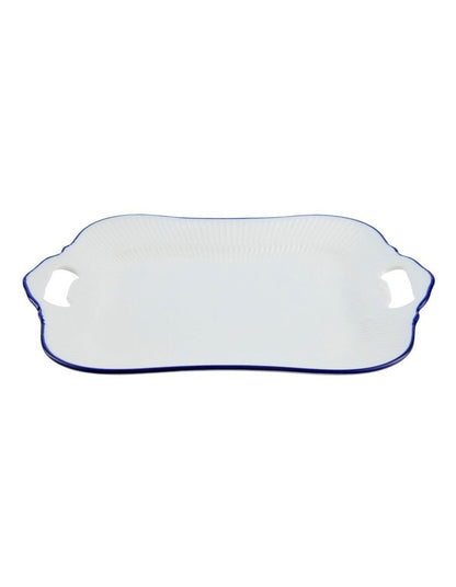 Handled Rectangular Platter 32x23cm in White