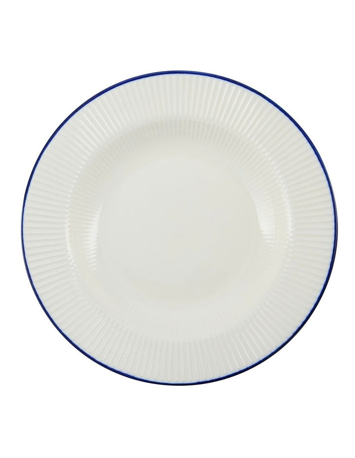Rim Deep Plate 23x3.5cm in White