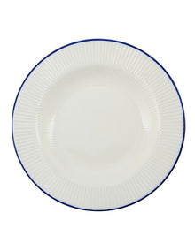 Rim Deep Plate 23x3.5cm in White