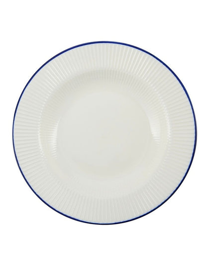 Rim Deep Plate 23x3.5cm in White