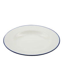 Rim Deep Plate 23x3.5cm in White