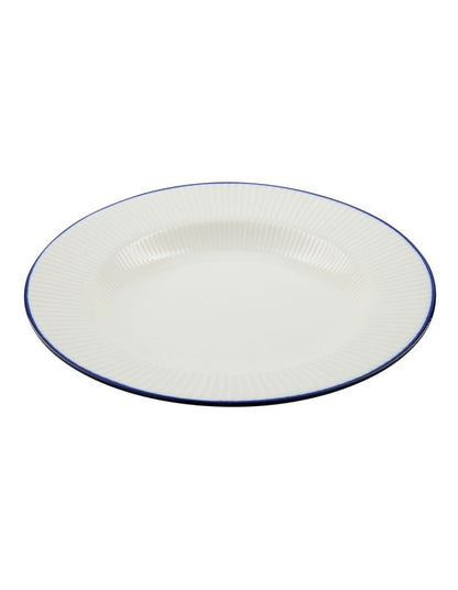 Rim Deep Plate 23x3.5cm in White