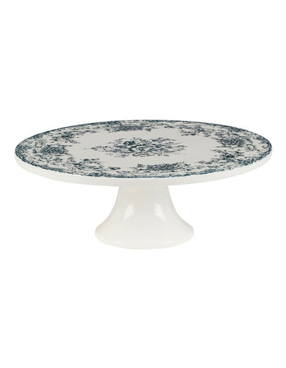 Rosetta Footed Cake Stand 28cm in Antique Blue