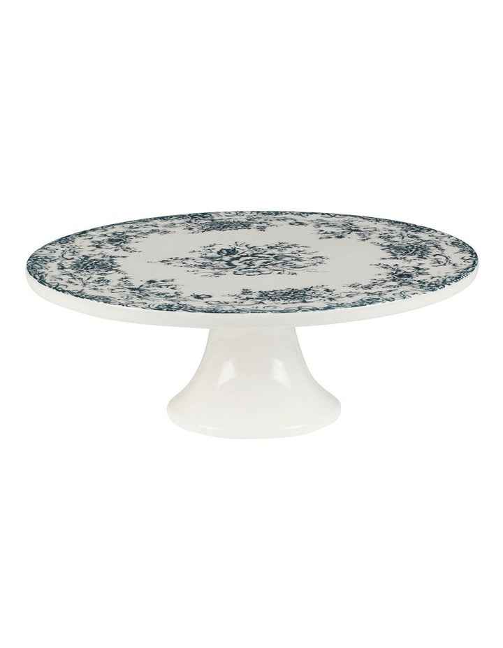 Rosetta Footed Cake Stand 28cm in Antique Blue