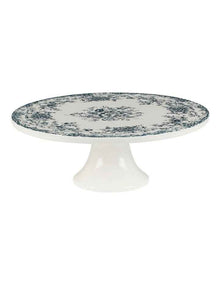 Rosetta Footed Cake Stand 28cm in Antique Blue