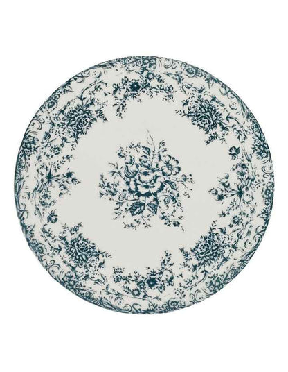 Rosetta Footed Cake Stand 28cm in Antique Blue