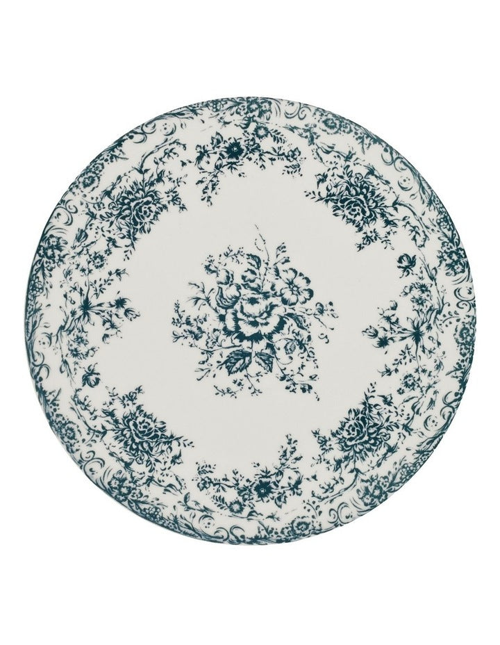 Rosetta Footed Cake Stand 28cm in Antique Blue