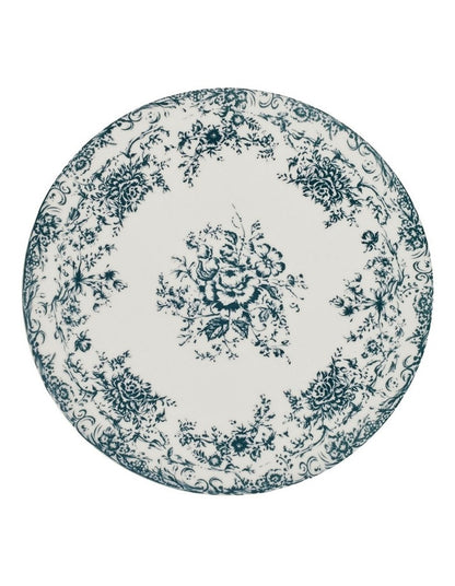 Rosetta Footed Cake Stand 28cm in Antique Blue
