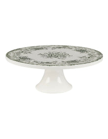 Rosetta Footed Cake Stand 28cm in Antique Green