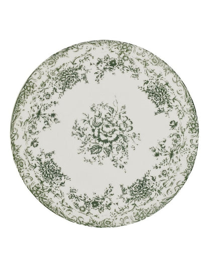 Rosetta Footed Cake Stand 28cm in Antique Green