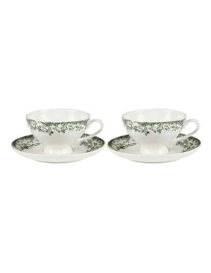 Rosetta Demi Cup And Saucer 90ml Set of 2 Green