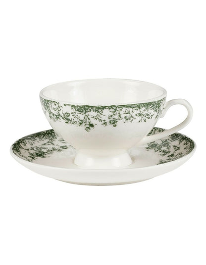 Rosetta Demi Cup And Saucer 90ml Set of 2 Green