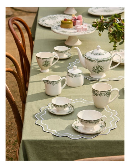 Rosetta Demi Cup And Saucer 90ml Set of 2 Green