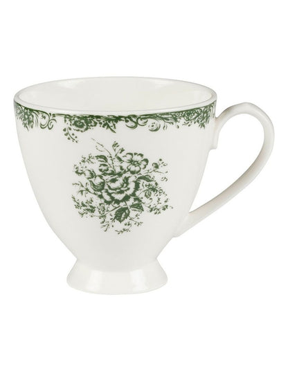 Rosetta Footed Mug 310ml in Antique Green