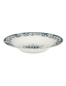 Rosetta Rim Soup Bowl 23x3.5cm in Antique Blue