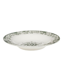 Rosetta Rim Soup Bowl 23x3.5cm in Antique Green