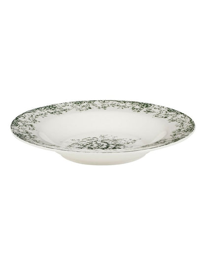 Rosetta Rim Soup Bowl 23x3.5cm in Antique Green