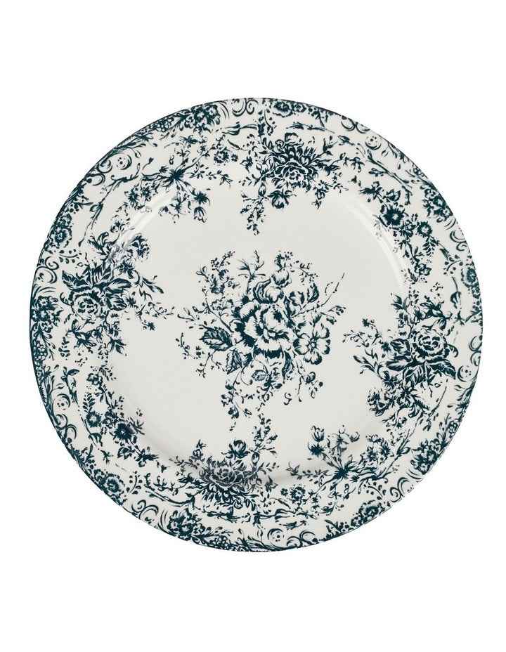 Rosetta Round Platter 33cm Gift Boxed in Antique Blue