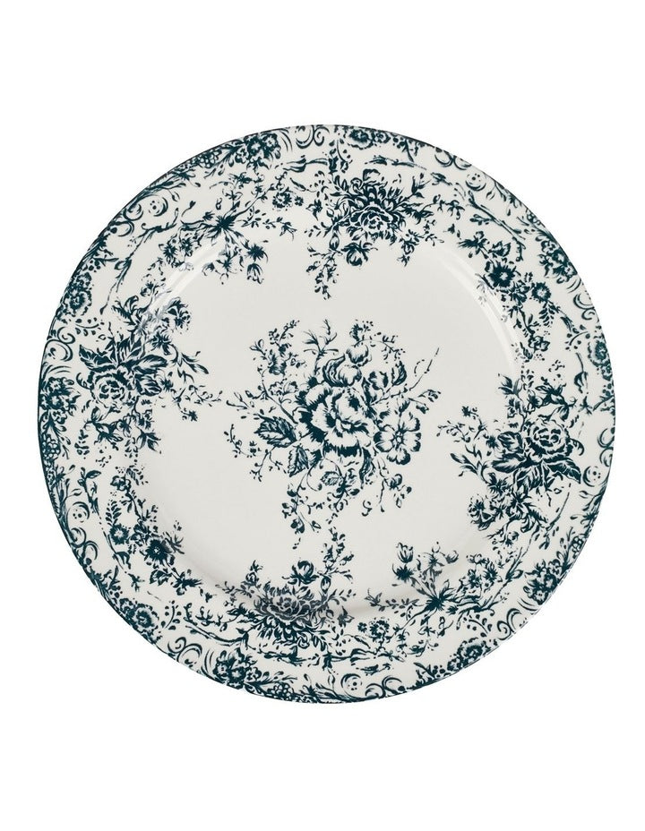 Rosetta Round Platter 33cm Gift Boxed in Antique Blue