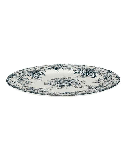 Rosetta Round Platter 33cm Gift Boxed in Antique Blue