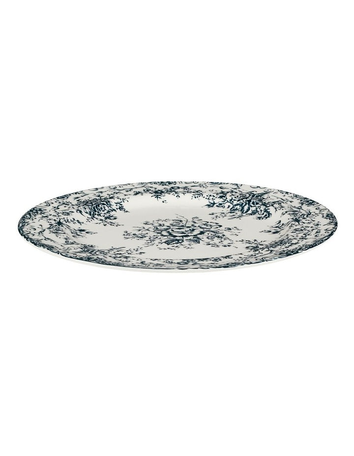 Rosetta Round Platter 33cm Gift Boxed in Antique Blue
