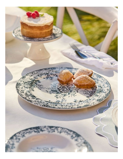 Rosetta Round Platter 33cm Gift Boxed in Antique Blue