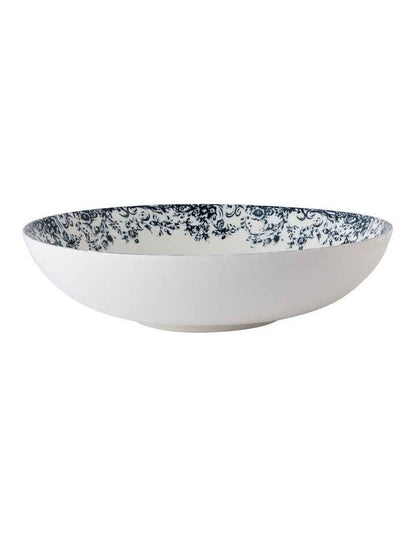Rosetta Round Serving Bowl 28x7cm Gift Boxed in Antique Blue