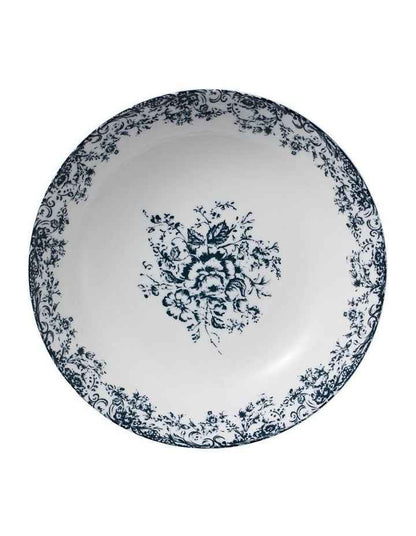 Rosetta Round Serving Bowl 28x7cm Gift Boxed in Antique Blue