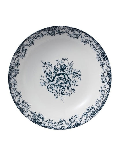 Rosetta Round Serving Bowl 28x7cm Gift Boxed in Antique Blue