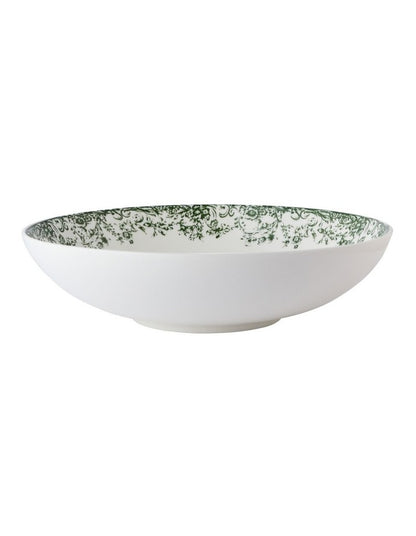 Rosetta Round Serving Bowl 28x7cm Gift Boxed in Antique Green