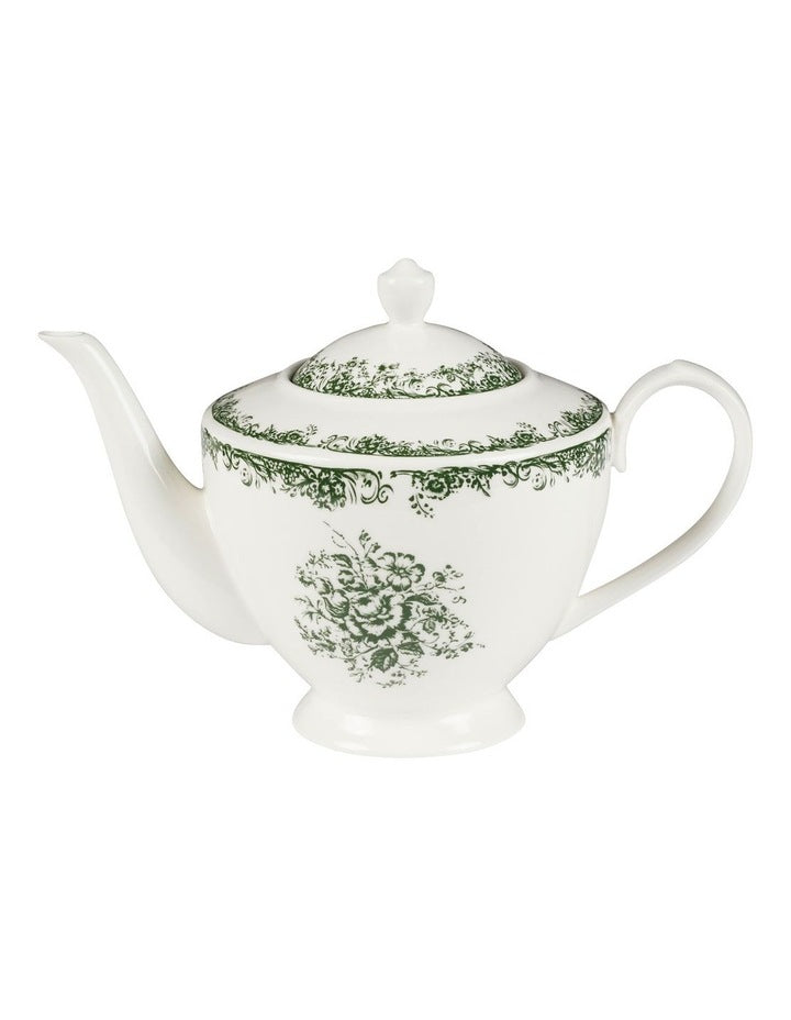 Rosetta Teapot 1L Gift Boxed in Antique Green