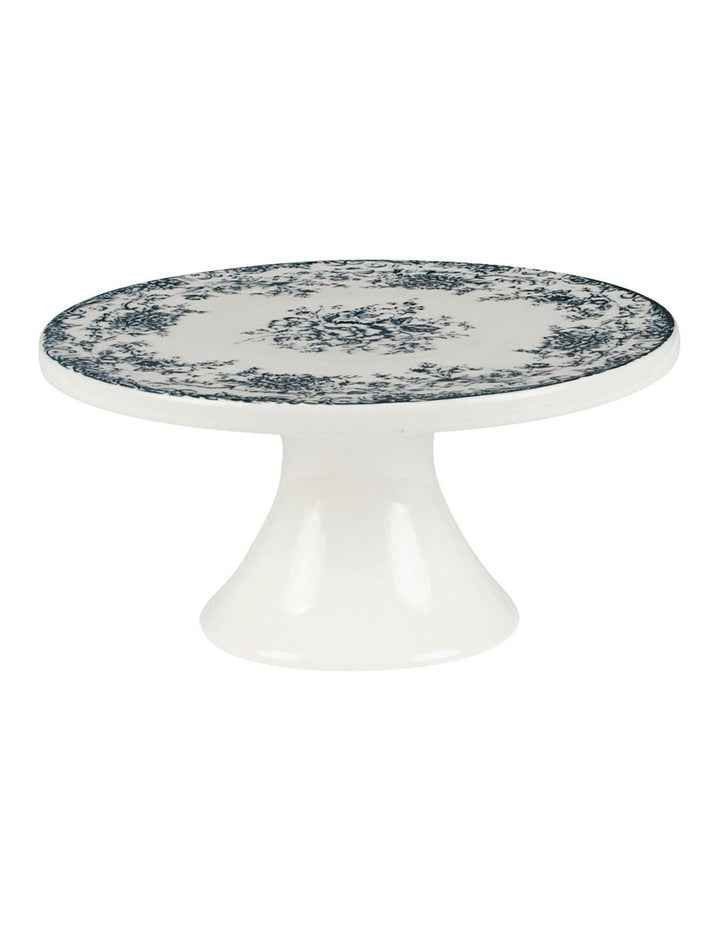 Rosetta Footed Cake Stand 20cm Gift Boxed in Antique Blue