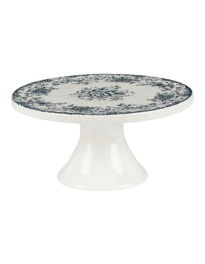 Rosetta Footed Cake Stand 20cm Gift Boxed in Antique Blue