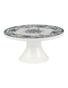 Rosetta Footed Cake Stand 20cm Gift Boxed in Antique Blue