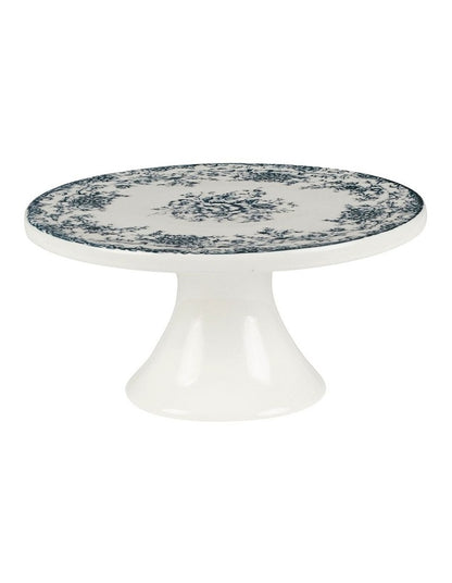 Rosetta Footed Cake Stand 20cm Gift Boxed in Antique Blue