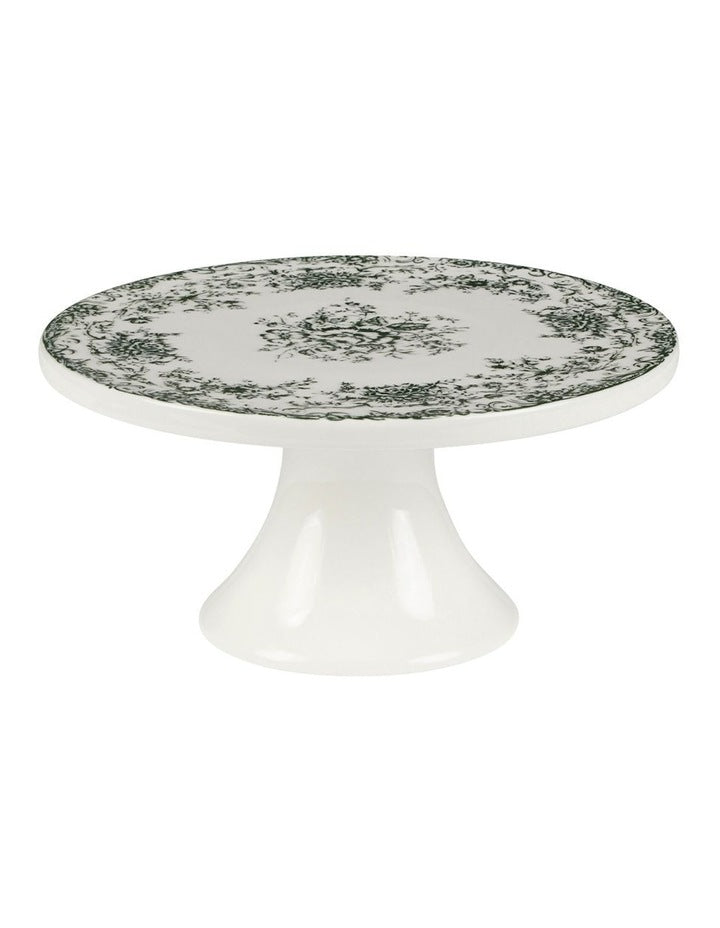 Rosetta Footed Cake Stand 20cm Gift Boxed in Antique Green