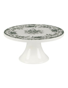 Rosetta Footed Cake Stand 20cm Gift Boxed in Antique Green