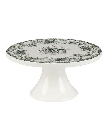 Rosetta Footed Cake Stand 20cm Gift Boxed in Antique Green